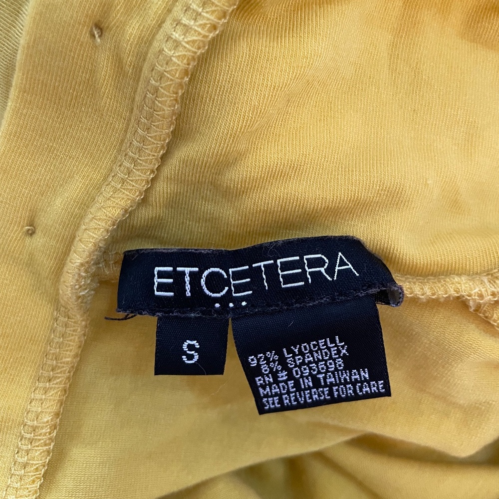 Etcetera Yellow Tee with Button Down Back - Picture 3 of 3